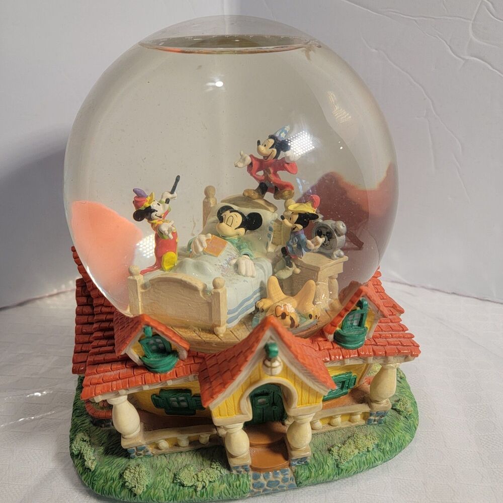 Vintage Sleeping Mickey Mouse "When You Wish Upon a Star" Large Musical Globe